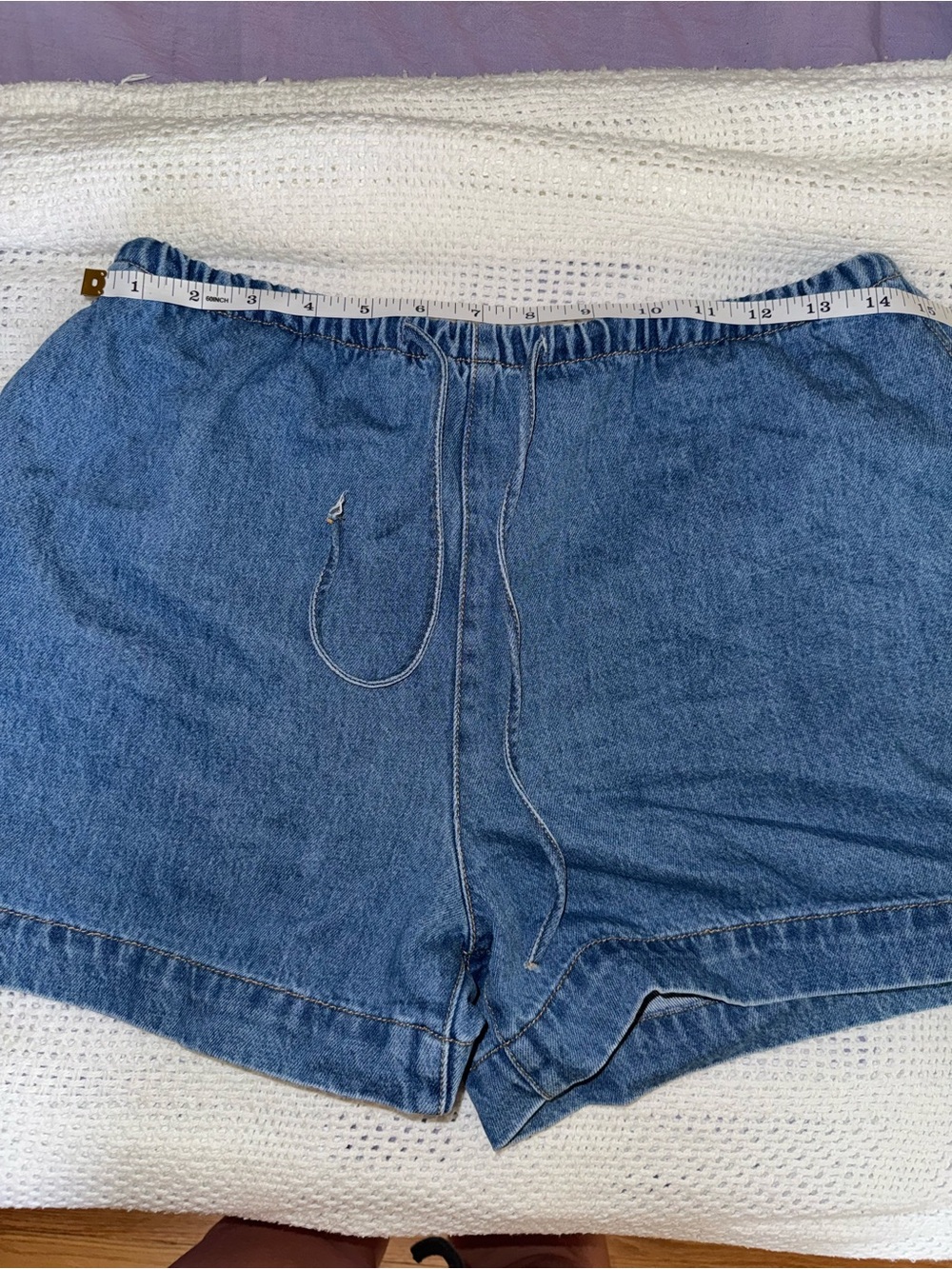 H&M oversized jean shorts